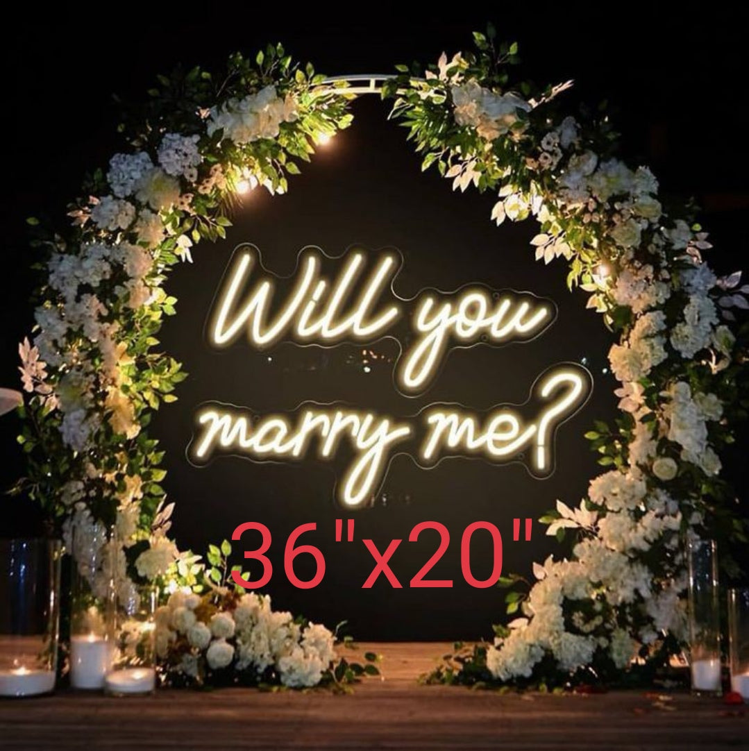 Neon Sign: Will you marry me
