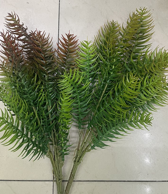 5 heads Araucaria bidwillii leaf, available colors: Green and Dark Green