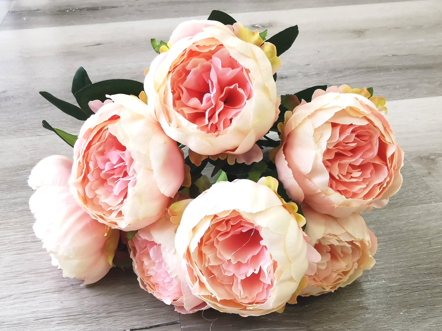 Pink Artificial Double Peony - 7 Heads