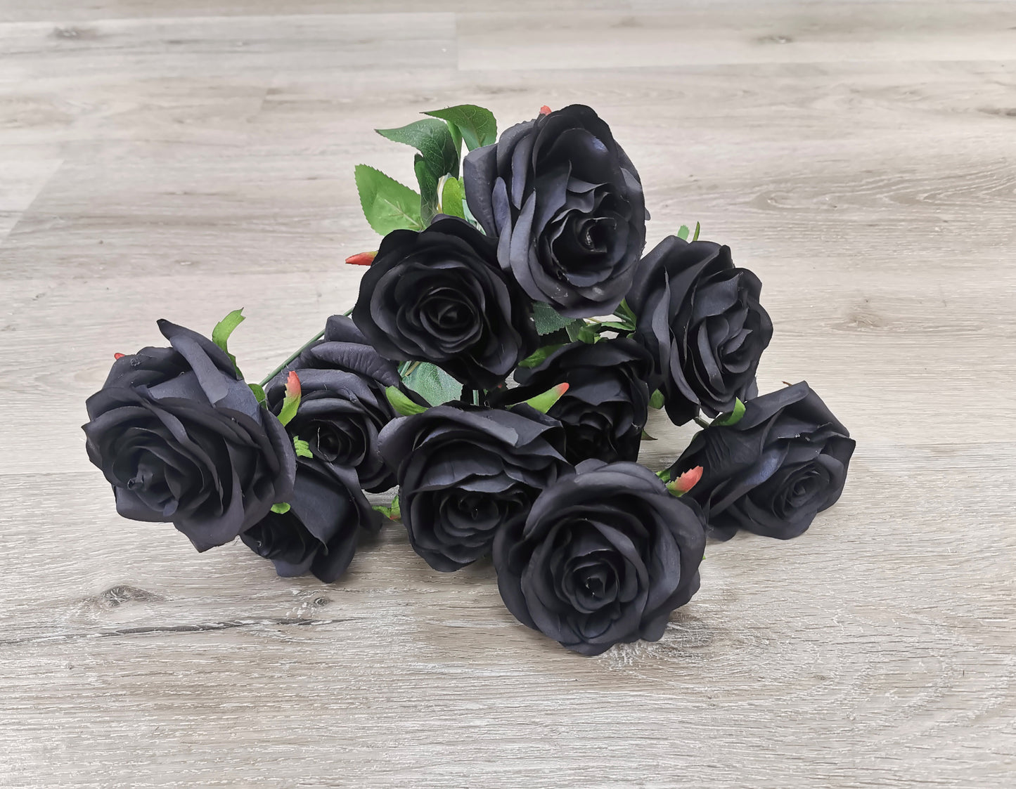10 Heads Rose. 5 Available colors: Pure White, Pink, Light Purple, Red and Black