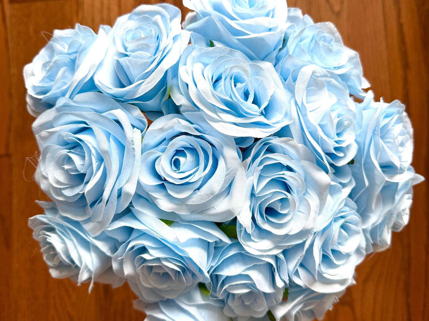 Blue Artificial Rose Bush – 18 Heads