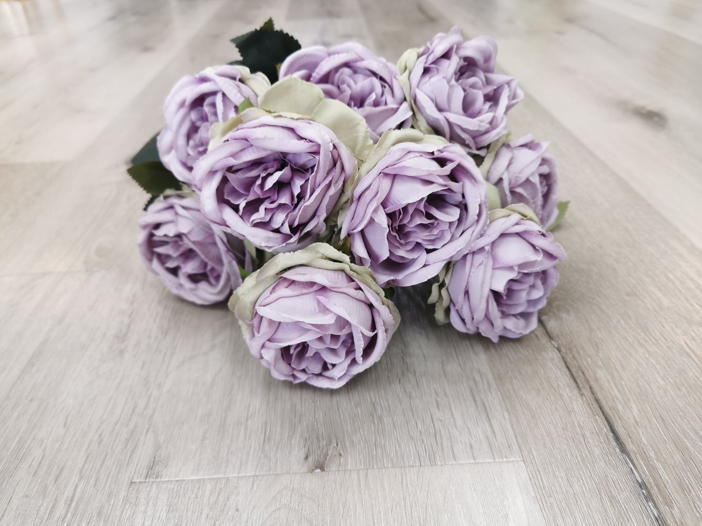9 heads Rose, 4 available colors: Cream White, Coffee, Blue and Purple