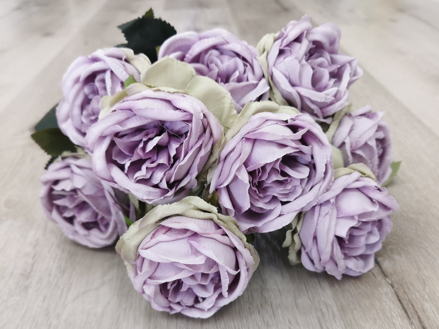 Purple Artificial Rose Buse - 9 Heads