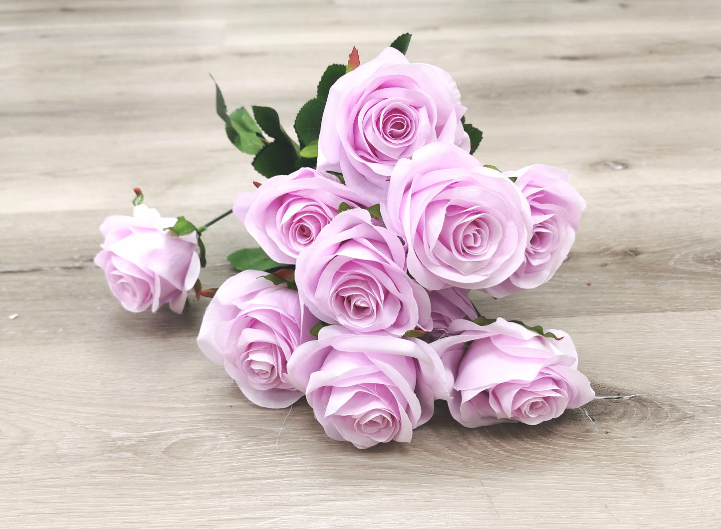 10 Heads Rose. 5 Available colors: Pure White, Pink, Light Purple, Red and Black