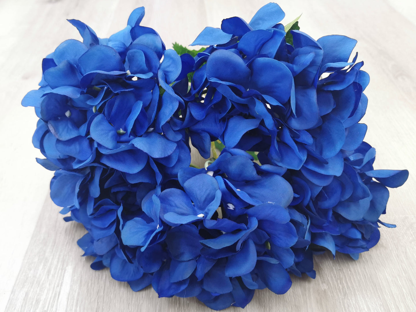 Royal Blue Artificial Hydrangea – 5 Heads (Large Petals)