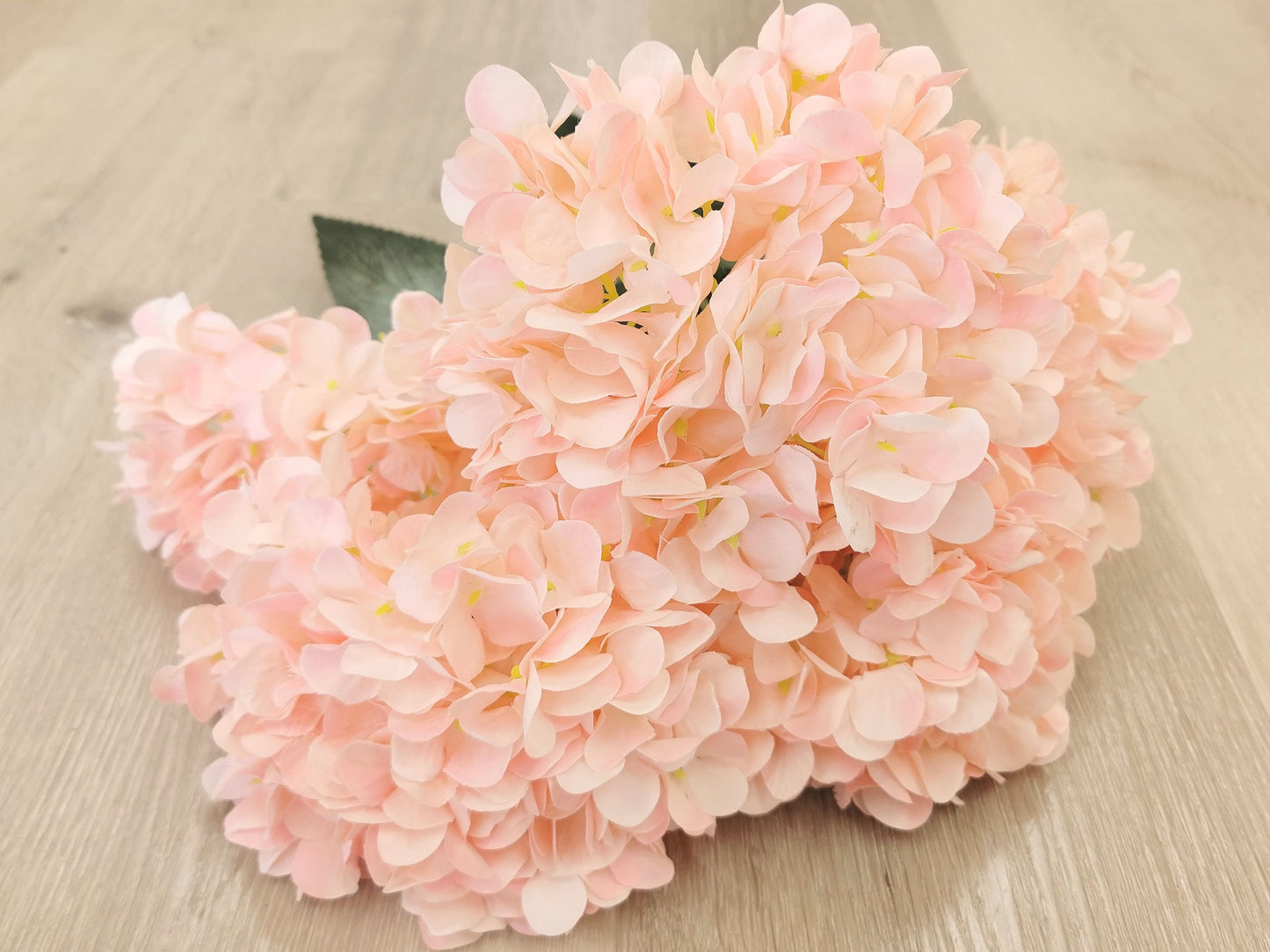 Pink Artificial Hydrangeae - 5 Heads (Small Petals)
