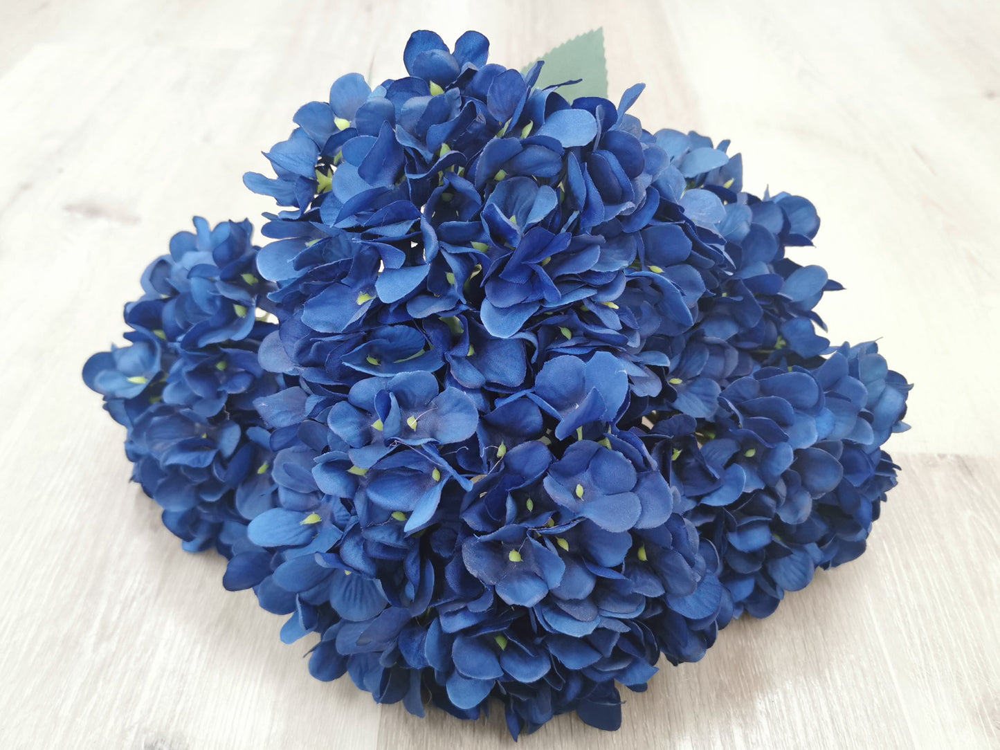 Dark Blue Artificial Hydrangea - 5 Heads (Small Petals)