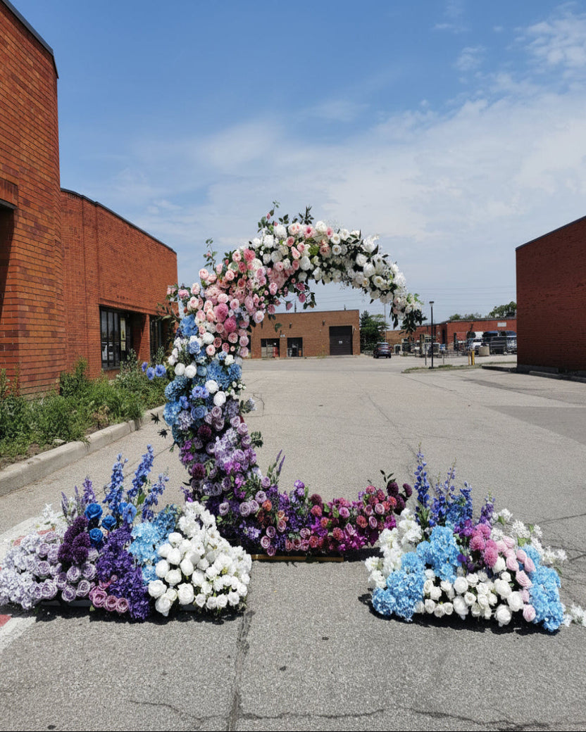 Artificial Flower moon arch (price vary)