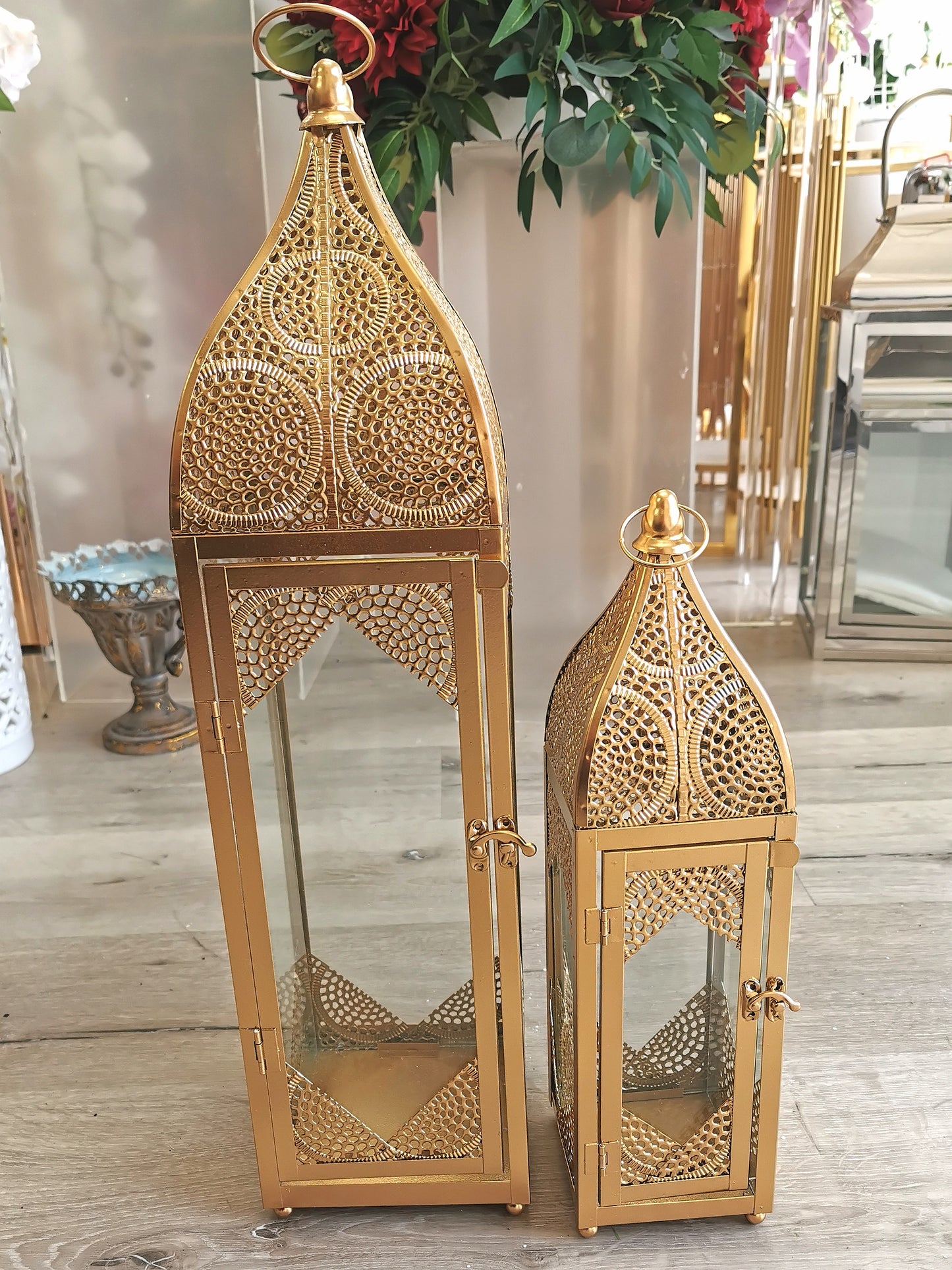 Gold Lanterns, H22"&15"