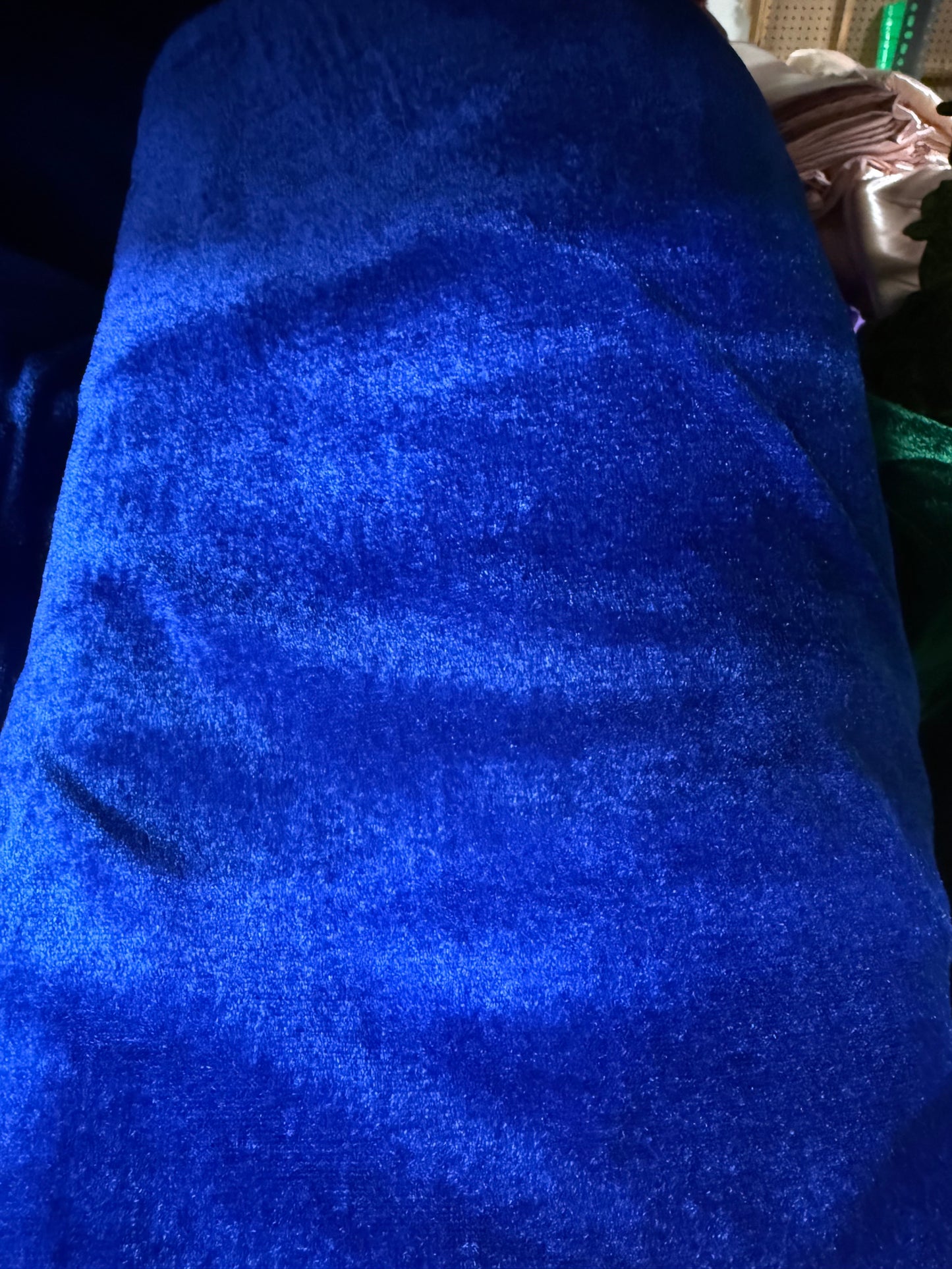 Velvet, size 5'(W) X 20' (L). Available colors: Black, Red, Maroon, Purple, Dark Green, Olive Green, Pink, Peach, Gold, Teal, and Royal Blue