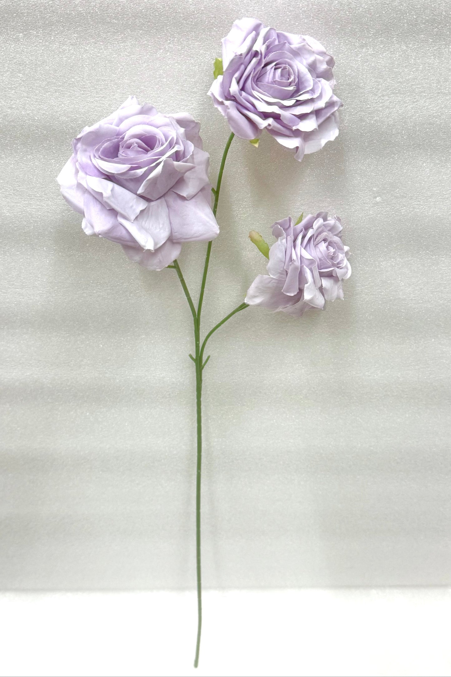 Light Purple Artificial Rose Stem – 3 Heads