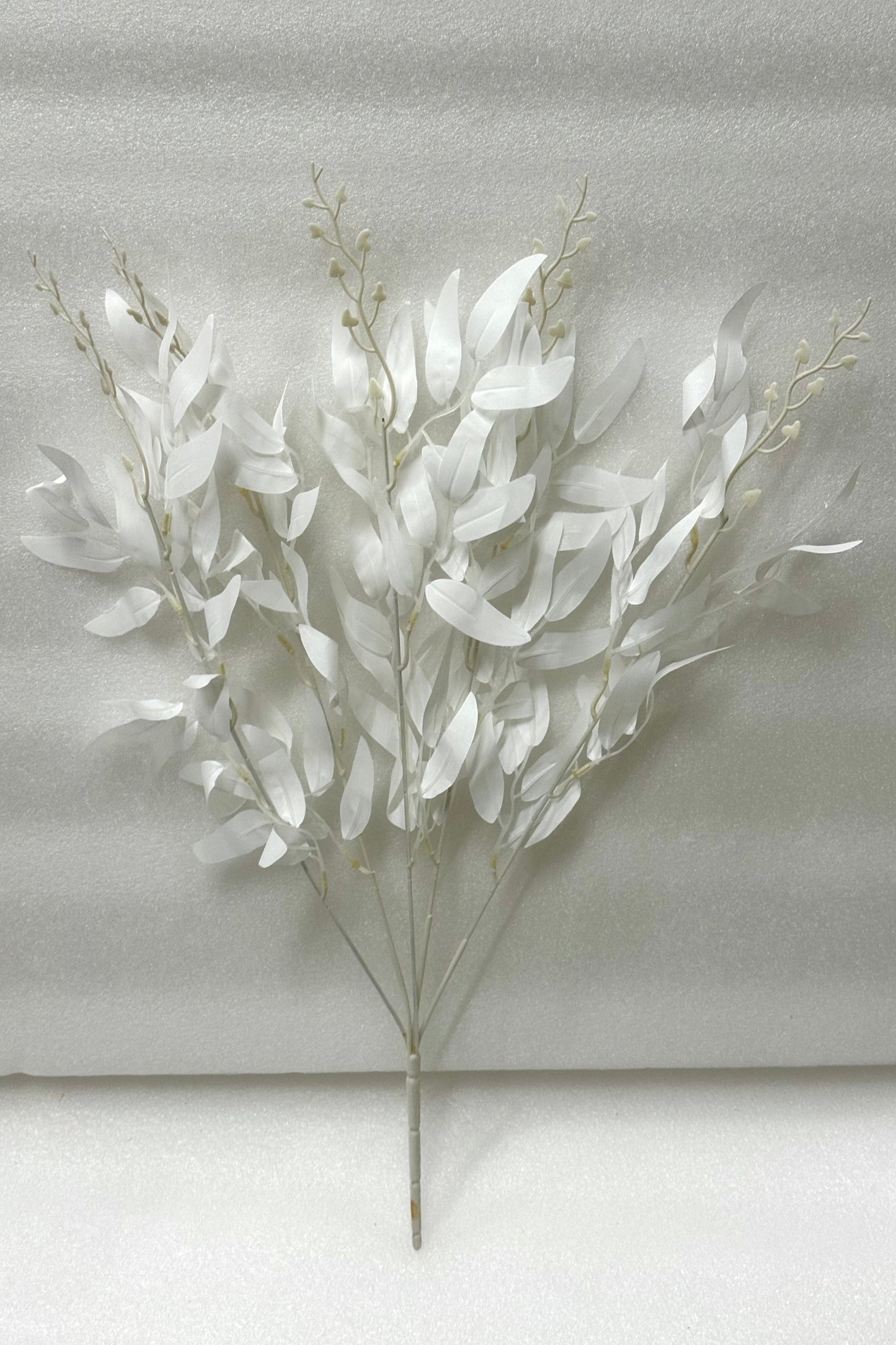 White Artificial Willow Leaf Spray