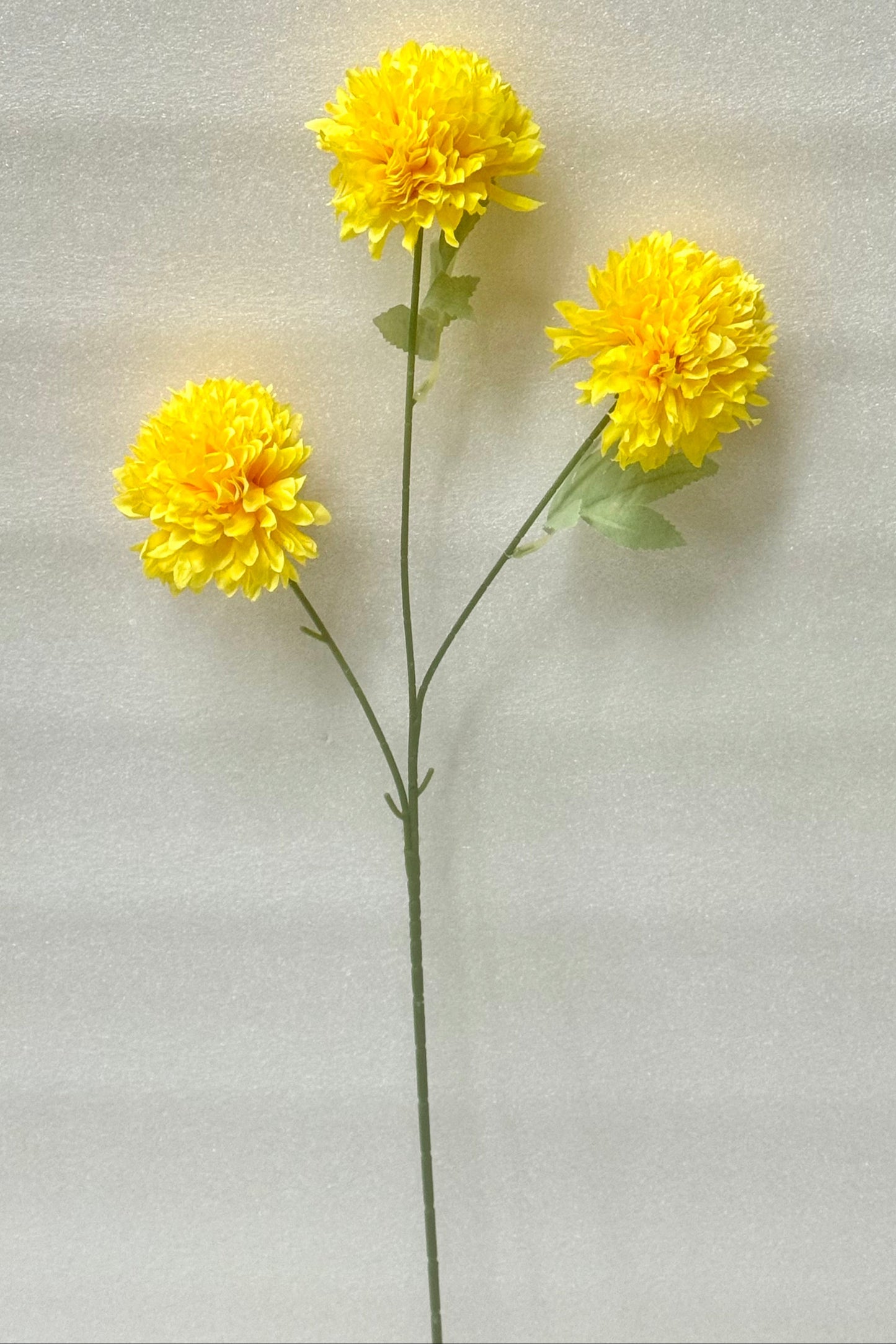 Yellow Artificial Hydrangea Long Stem