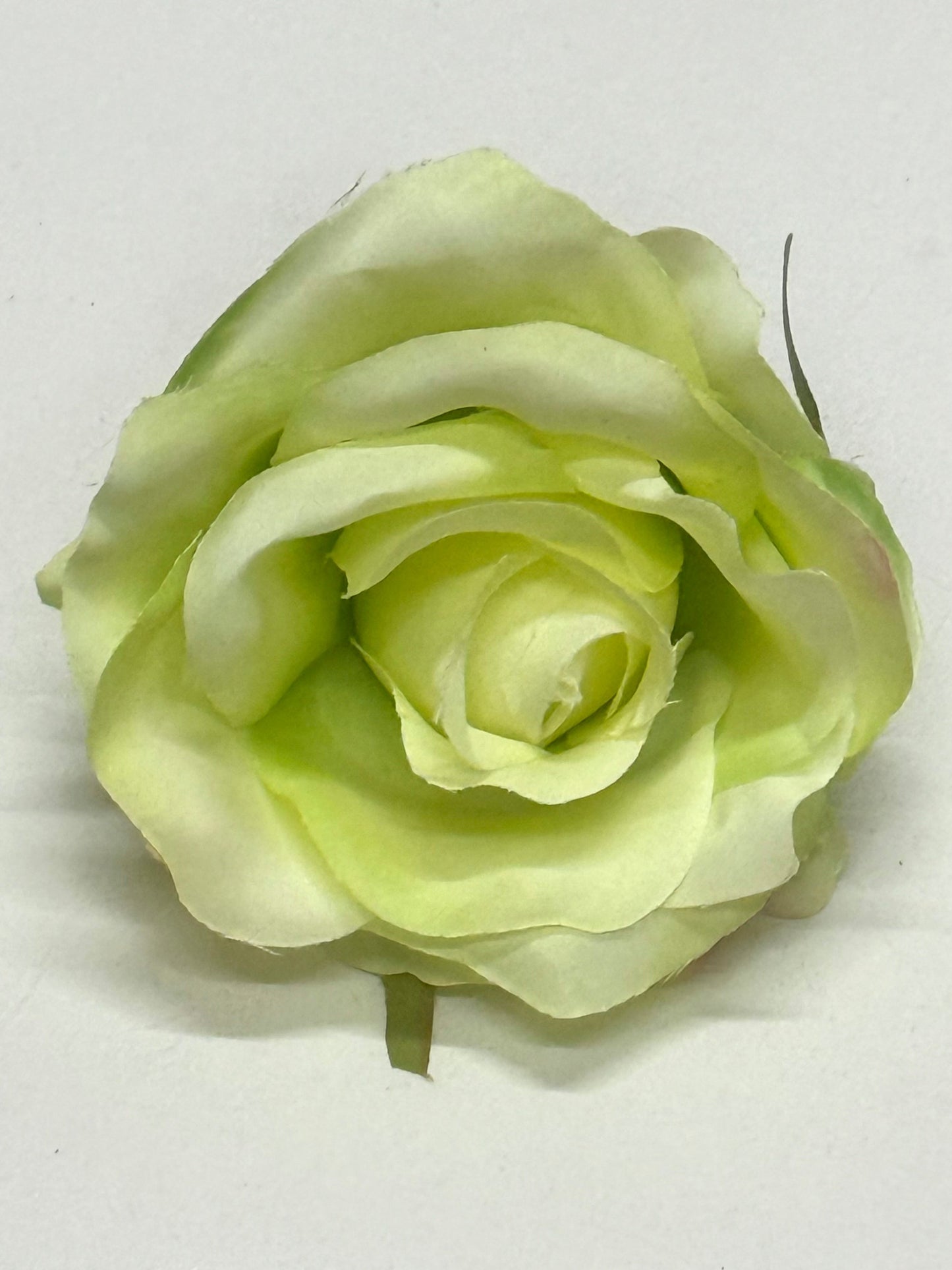 Artificial Sage Green Silk Rose Flower Heads