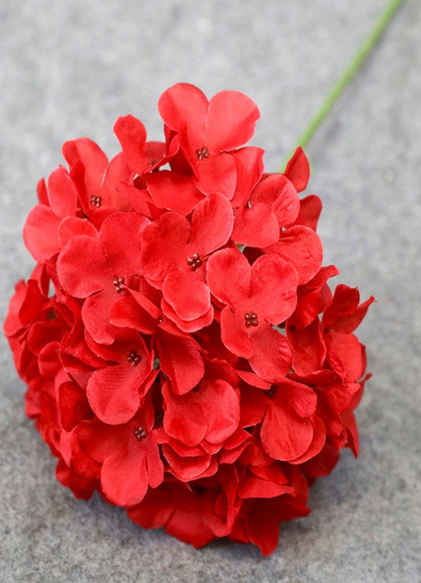 Artificial Red Hydrangea Spray – Long Stem for Event Arrangements