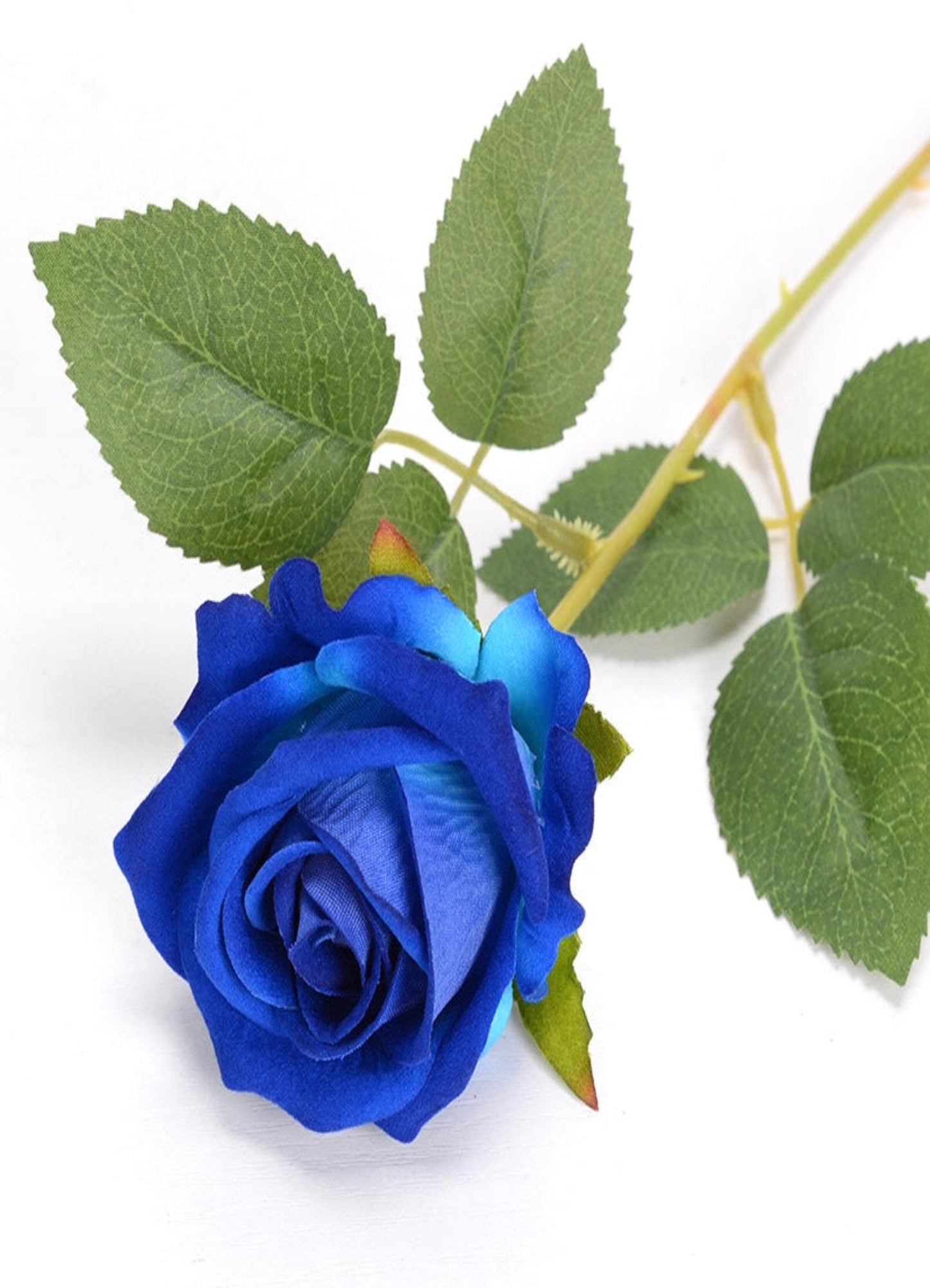 Artificial Royal Blue Silk Rose Stem – Long Stem for Event Arrangements