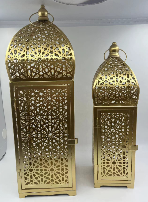 Gold Lanterns, H22" & 15"