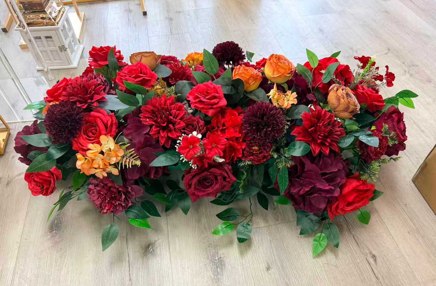 Flower floor runner Rental (Red)