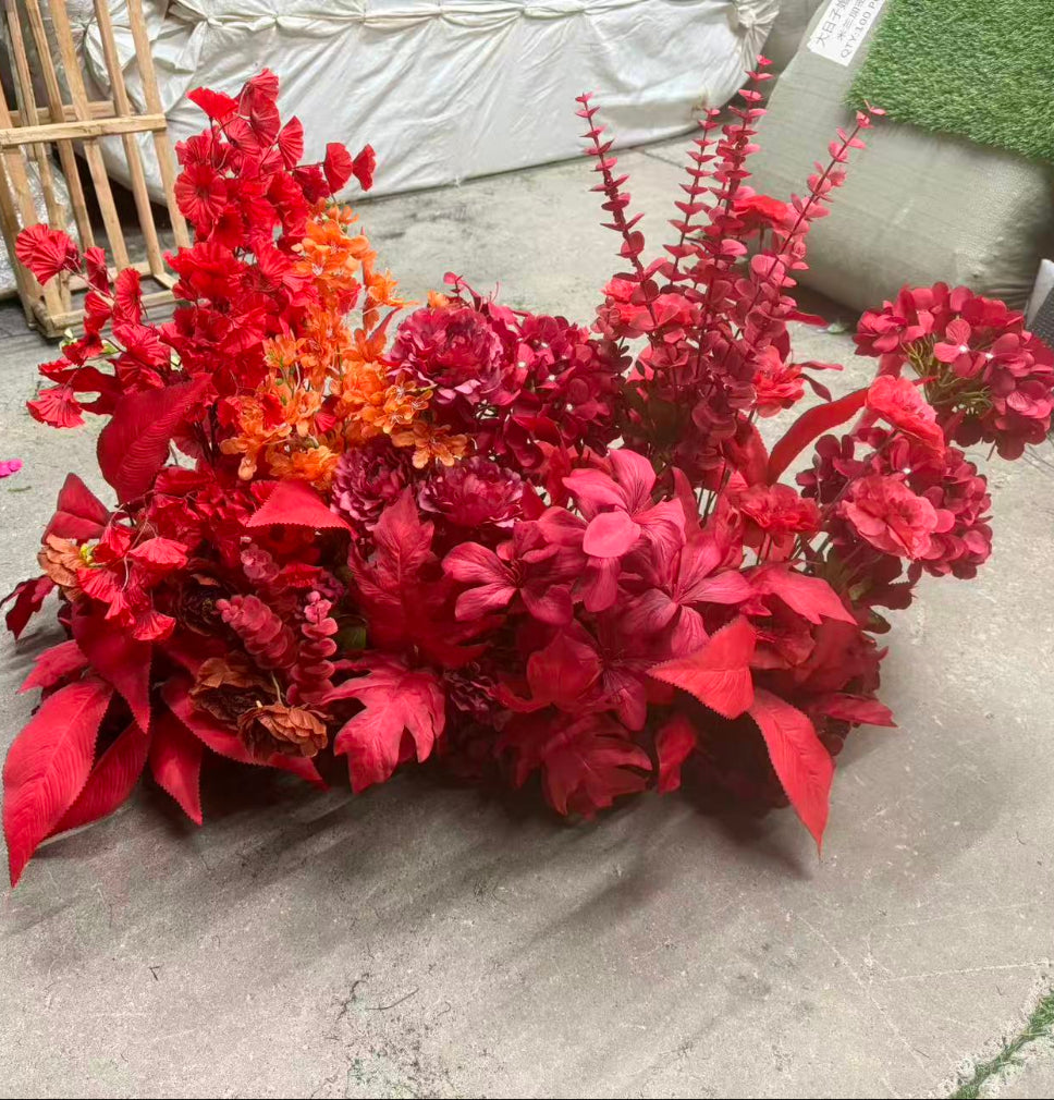 Flower floor runner Rental (red)