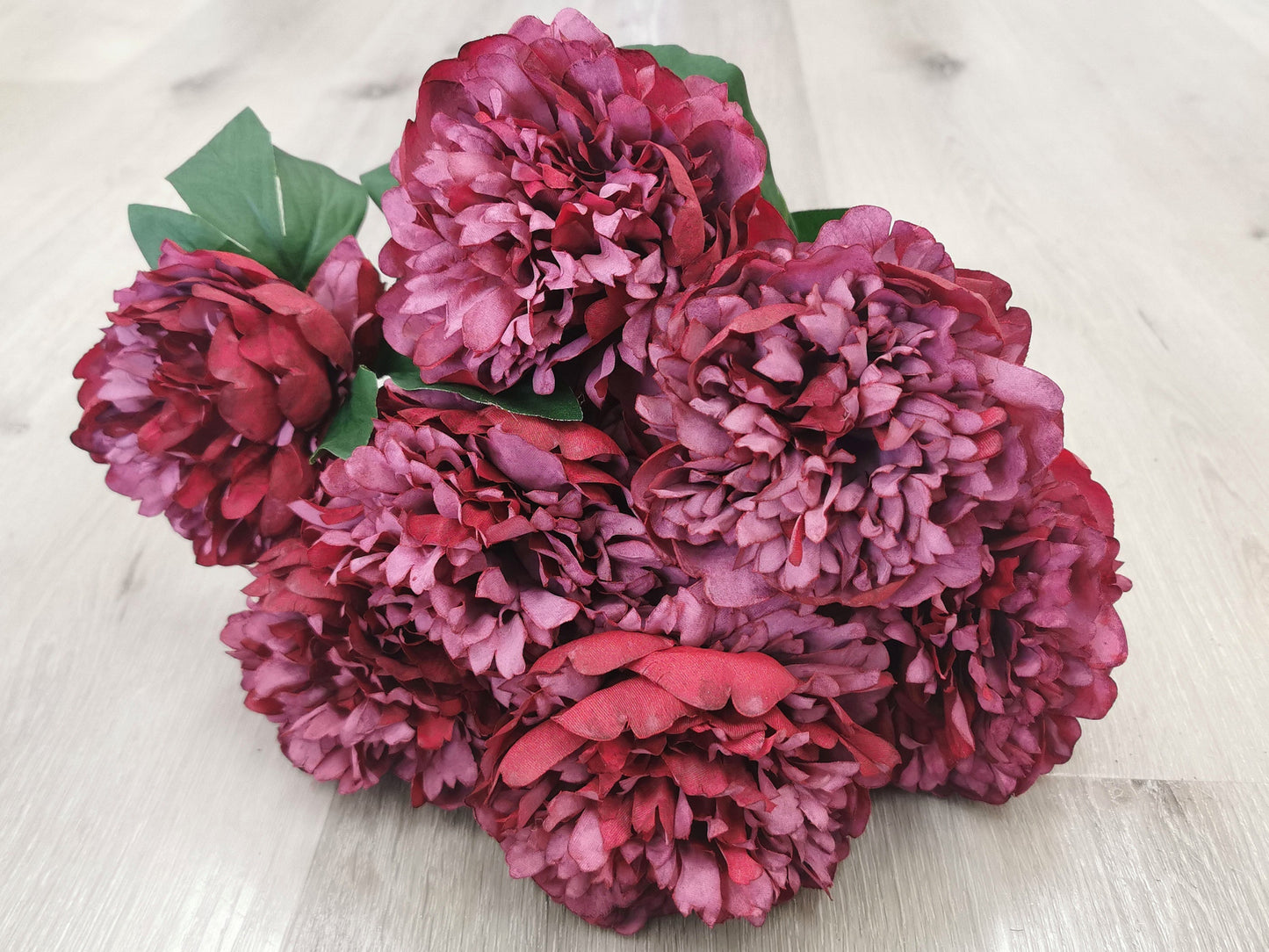 Burgundy Artificial Japanese Peony - 7 Heads