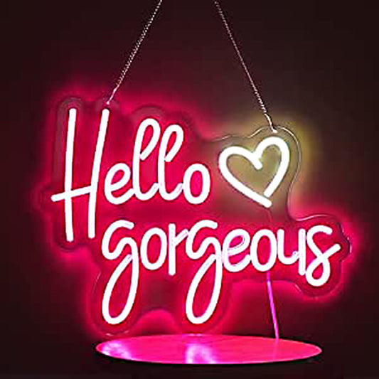 Neon Sign "Hello Gorgeous"
