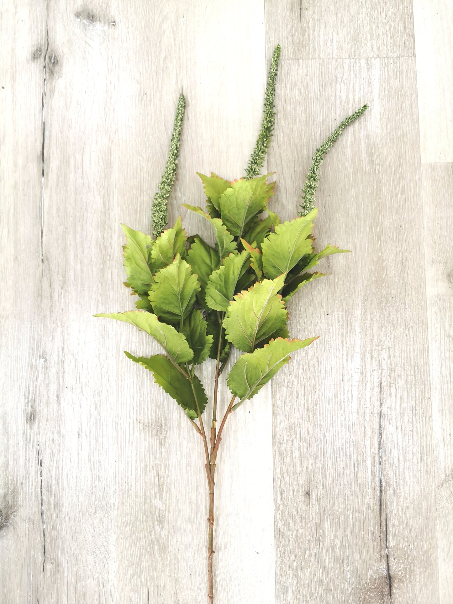 Artificial Dry Leaf Greenery, available colors: Red, Green, Peach and Pink