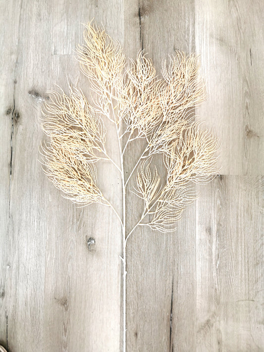 Artificial Dry Leaf Greenery, available colors: White, Pink, Blue and Peach