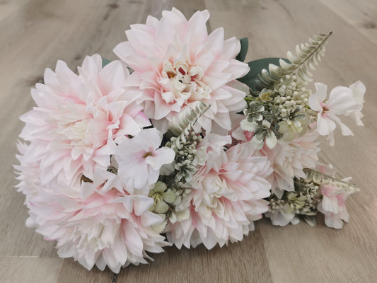 Light Pink Artificial Dahlia - 7 Heads