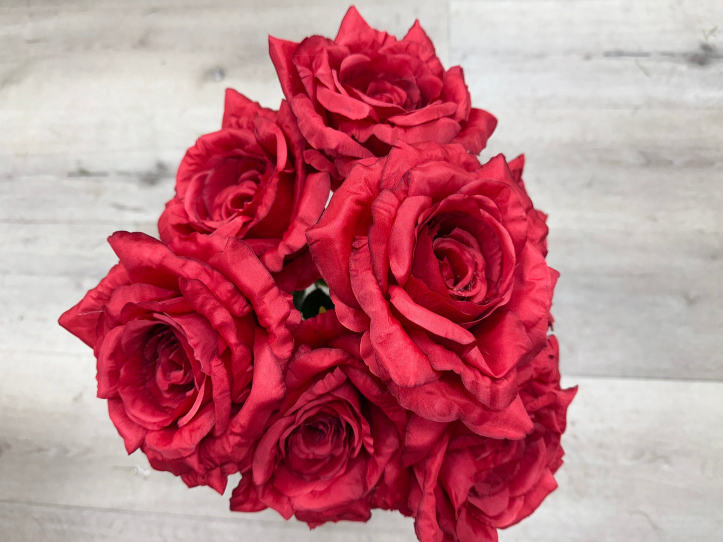 Red Artificial Rose Bush - 7 Heads (Jumbo Size)