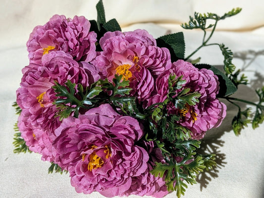 Purple Artificial Chrysanthemum - 7 Heads