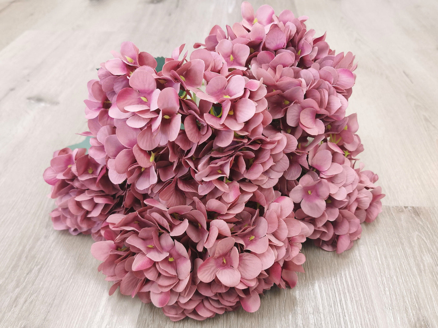 Coffee Artificial Hydrangea - 5 Heads (Small Petals)