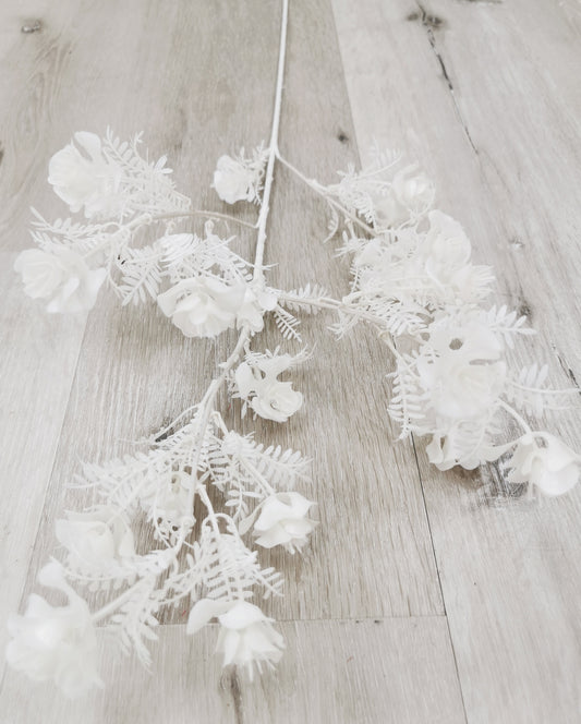 A top of flower with white leaves