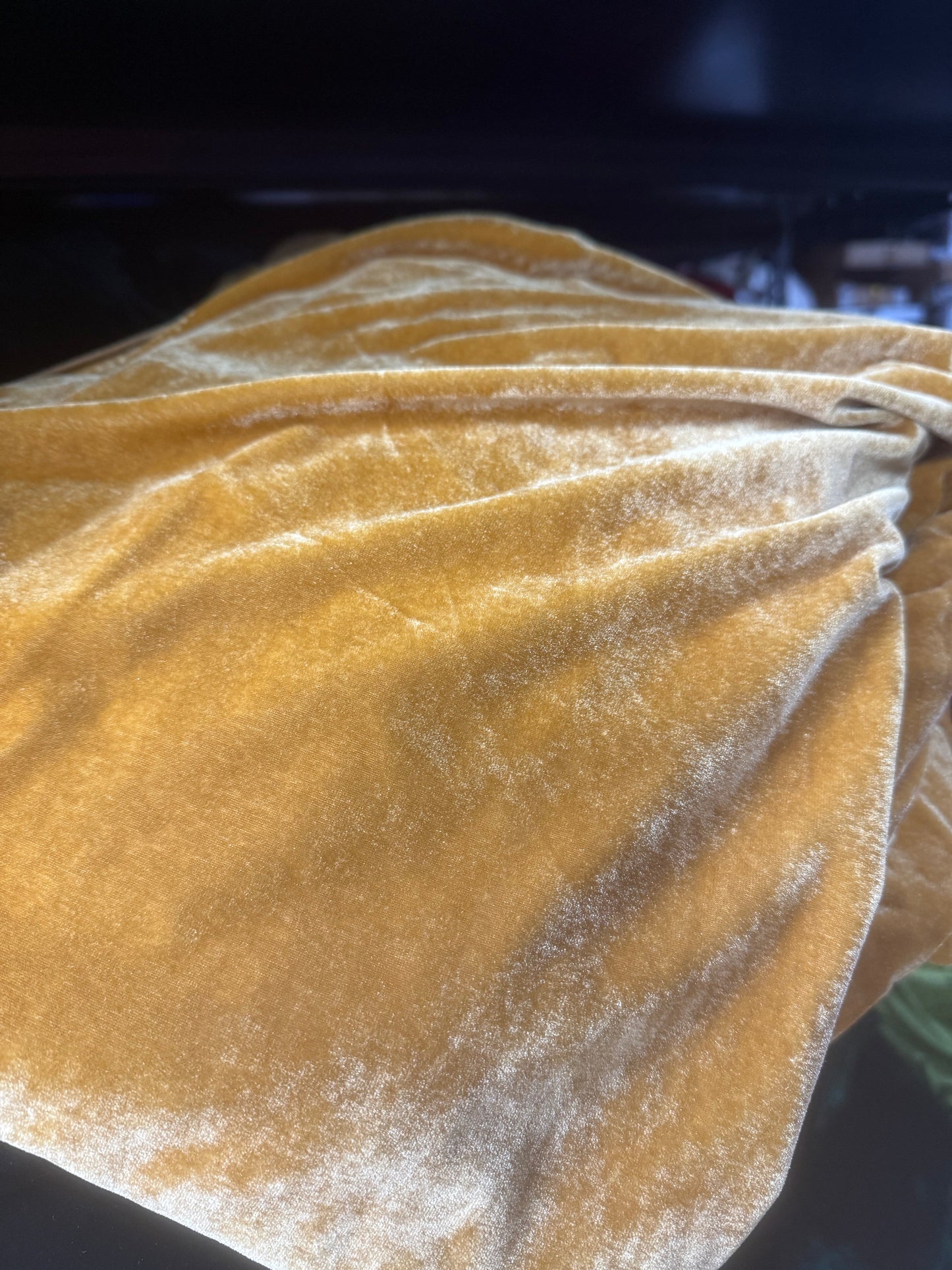 Velvet, size 5'(W) X 20' (L). Available colors: Black, Red, Maroon, Purple, Dark Green, Olive Green, Pink, Peach, Gold, Teal, and Royal Blue