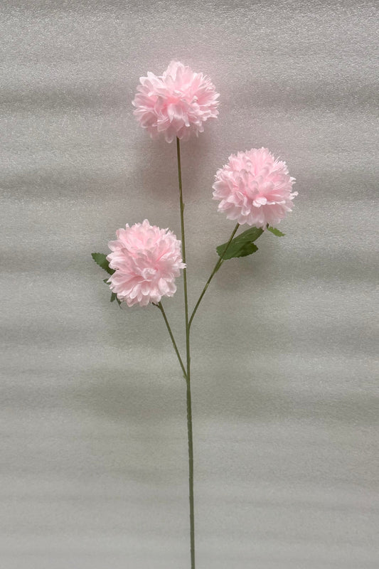 Soft Pink Pom-Pom Blossom Stem