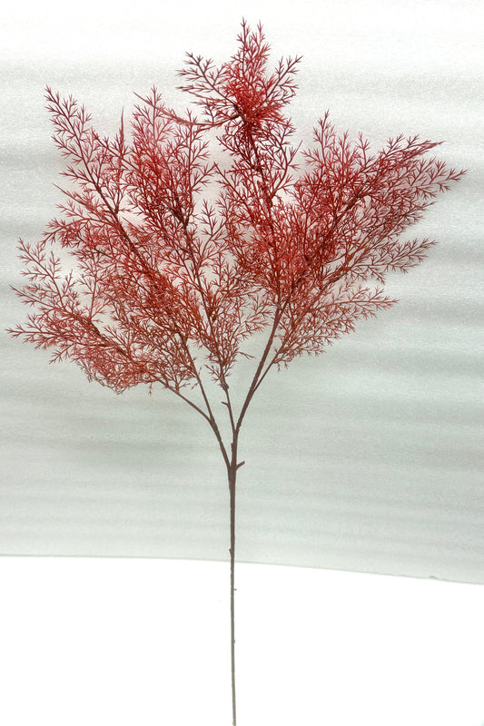 Coral Red Artificial Ornamental Grass Branch