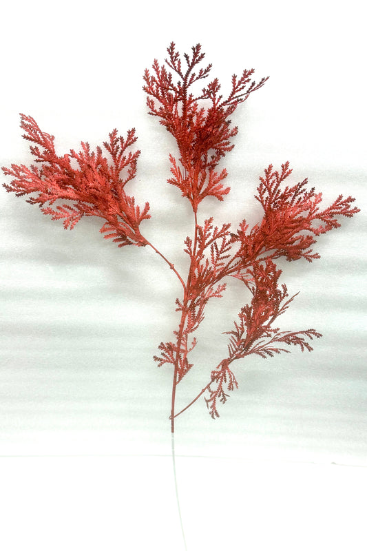 Rust Red Artificial Ornamental Grass Branch
