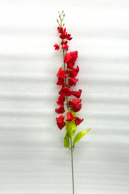 Red Artificial Canterbury Bells Stem