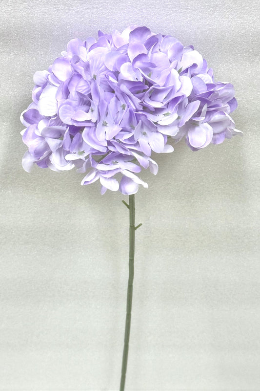 Purple Artificial Hydrangea Stem - Single Head