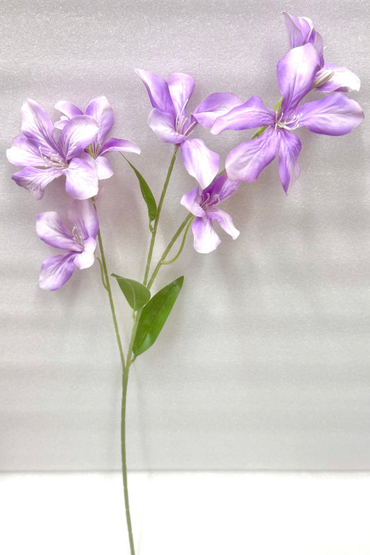 Purple Artificial Lily Flower Branch