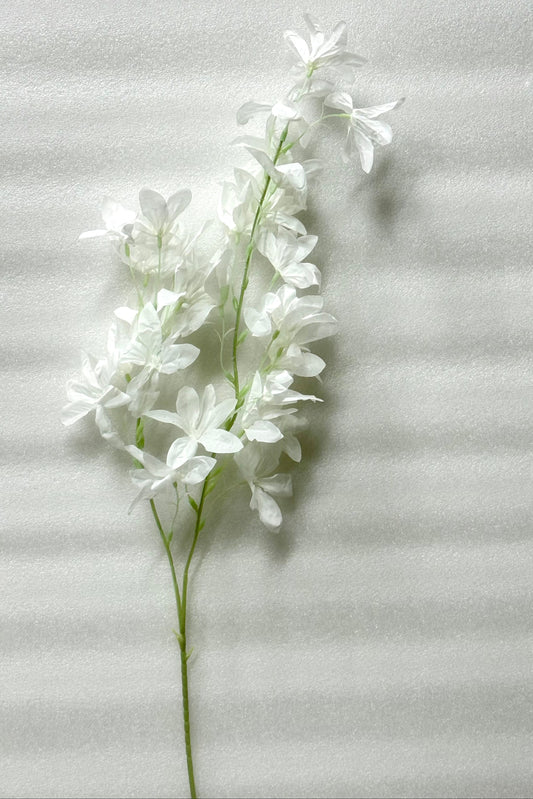 White Artificial Cherry Blossom Stem