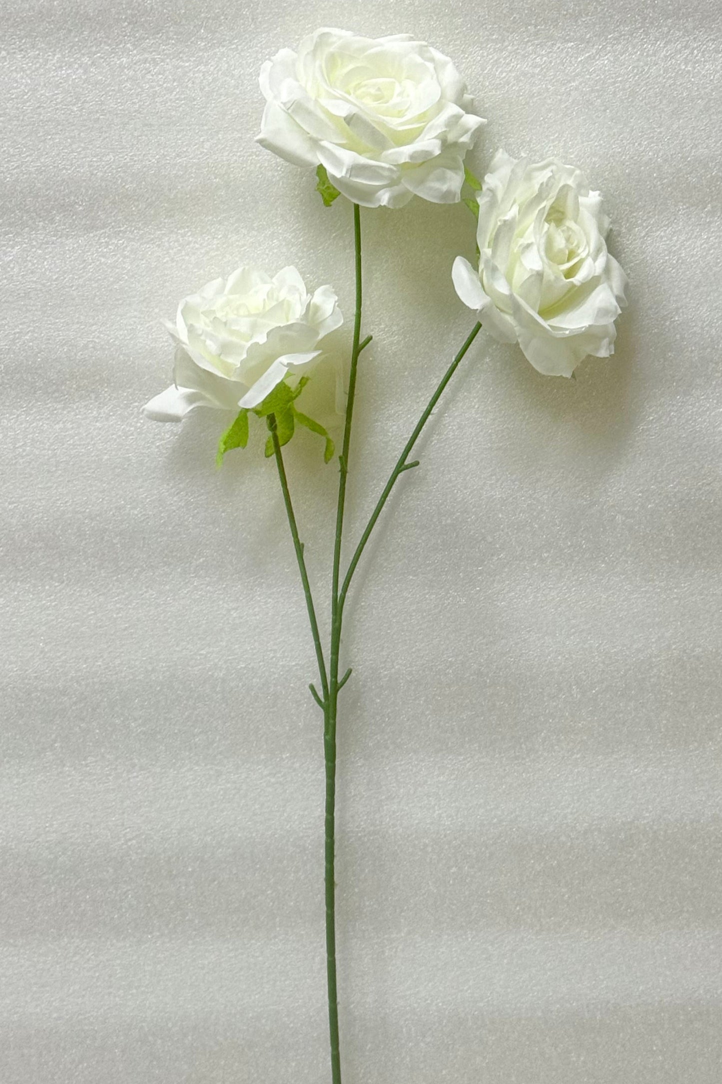 White Artificial Rose Stem – 3 Heads