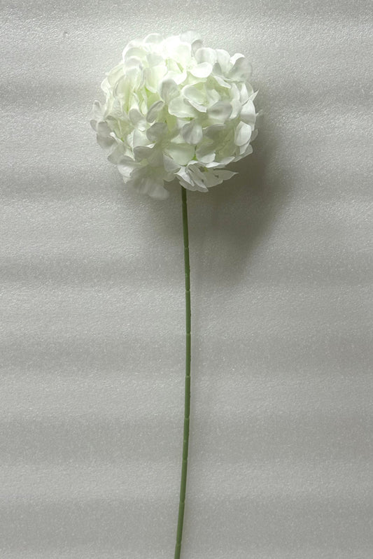 White Artificial Hydrangea Stem - Single Head