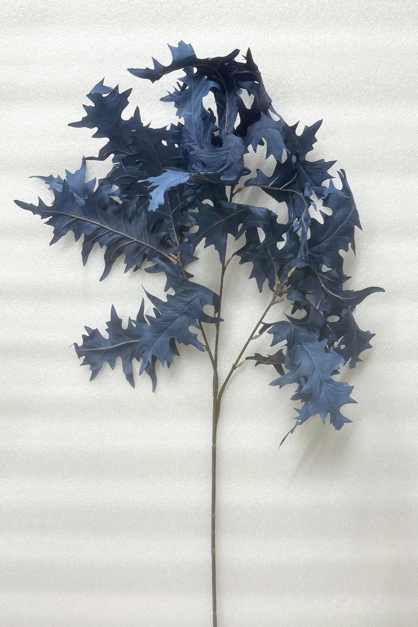 Dark Blue Artificial Oak Leaf Spray