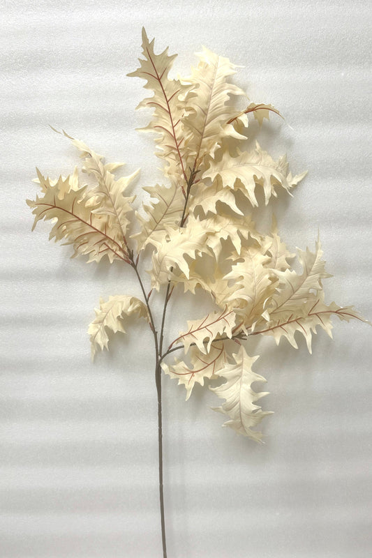 Ivory Artificial Oak Leaf Spray