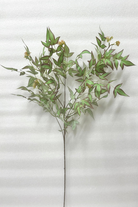 Dark Green Artificial Nandina Stem