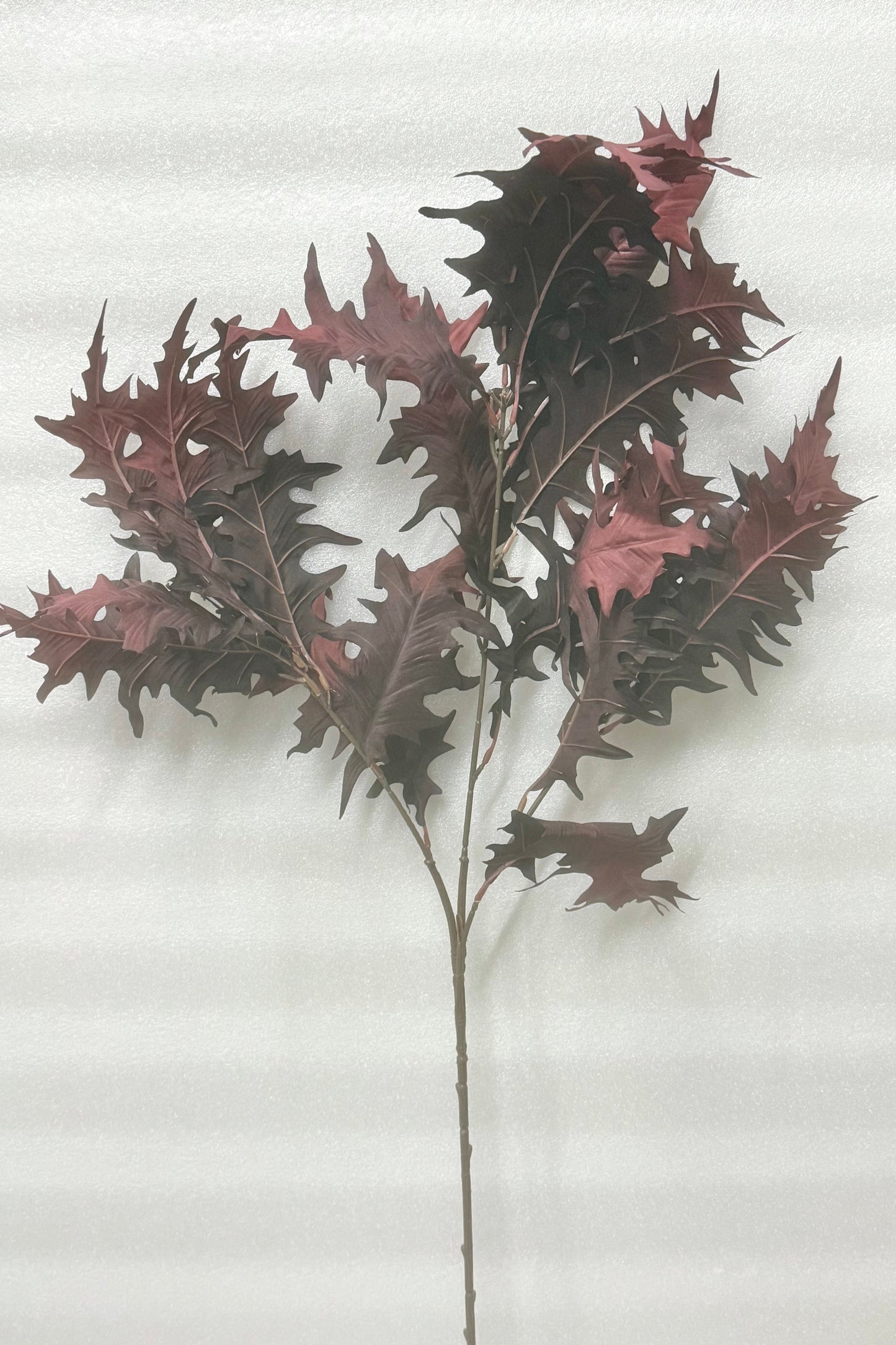 Burgundy Artificial Oak Leaf Spray