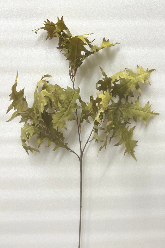 Chartreuse Artificial Oak Leaf Spray
