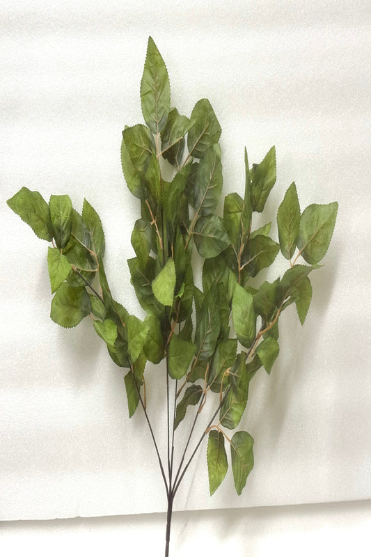 Green Artificial Rose Leaf Spray