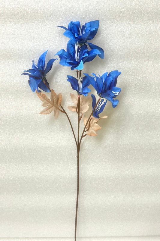 Blue Artificial Dancing Orchid Spray