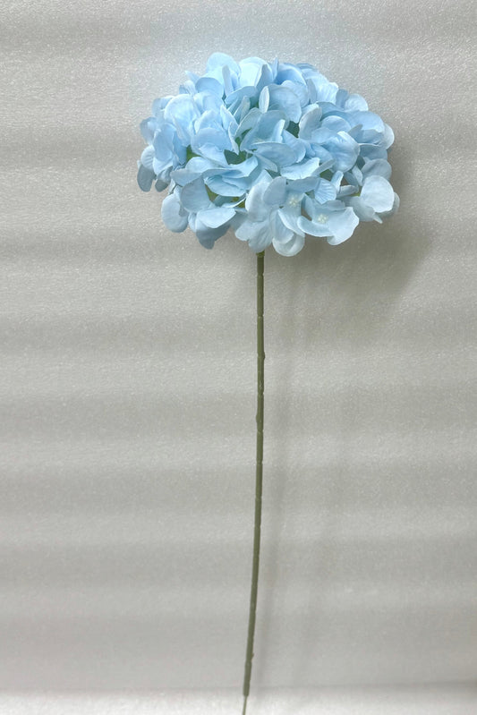 Blue Artificial Hydrangea Stem - Single Head